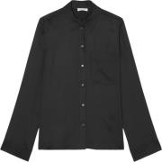 Marc O’Polo Blouse, Casual fit, Kent Collar, lo Kvinde Black Langærmed...