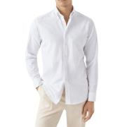 ETON White Royal Oxford Shirt Slim Fit Mand Hvid Langærmede Skjorter S...