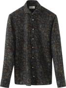 ETON Floral Merino Wool Shirt, Brown, 37 Mand Brun Langærmede Skjorter...