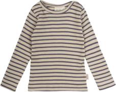 PETIT PIAO Tshirt L/S Modal Striped Str 92 cm - Dusty Violet/dark Lang...