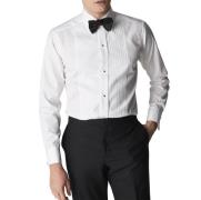 ETON Plissé Black tie Shirt Slim Fit Mand Hvid Langærmede Skjorter Str...