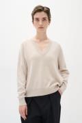 InWear Fosteriw Vneck Kvinde Simply Taupe Melange Sweaters Relaxed Fit...