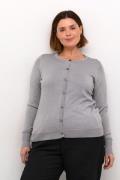 Kaffe Curve Kcregitta Cardigan Kvinde Grey Silver Metallic Langærmede ...