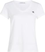 Calvin Klein CK Embroidery Stretch Vneck Kvinde Yaf Kortærmede T-shirt...