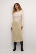 Culture Cuanja Skirt Kvinde Gold Midi Nederdele Str L - hos Magasin