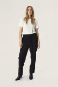 Soaked in Luxury Slshirley Tapered Pants Kvinde Sort Bukser Med Lige B...