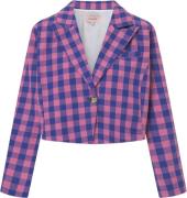 HUNKØN Pamela Jacket Kvinde Pink Checked Blazere Str L - hos Magasin