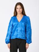 Neo Noir Palmino Jacquard Blouse Kvinde Blue Langærmede Bluser Str 40 ...