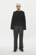 Oval Square Oscult Knit Oneck Kvinde Black Sweaters Str L - hos Magasi...