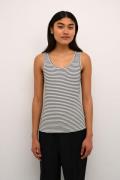 Karen by Simonsen Candacekb Striped Tank Top Kvinde Egret/night Sky St...