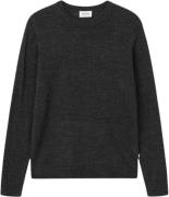 Wood Wood Beckett Classic Merino Jumper Mand Charcoal Melange Sweaters...