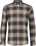 Lindbergh Brushed Checked Shirt L/S Mand Brun Langærmede Skjorter Str ...