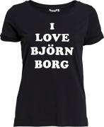 Björn Borg Signature ‘86 Tshirt Kvinde Sort Kortærmede T-shirts Str 34...