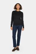 Saint Tropez Cherrisz Pullover Kvinde Black Sweaters Regular Fit Str L...