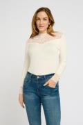 Cream Crtrulla Jersey Blouse Kvinde Eggnog Toppe Str L - hos Magasin