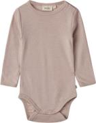 Wheat Langærmet Uld Body Str 74/9m Uld - Dry Rose Langærmede Bodies ho...