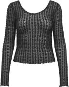 ONLY Onltwinky L/S Lace TOP JRS Kvinde Sort Toppe Regular Fit Str S - ...