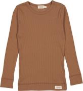 MarMar Copenhagen Plain Tee LS Str 4M/62 - Light Pecan Langærmede T-sh...