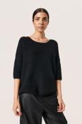 Soaked in Luxury Sltuesday Jumper Kvinde Black Sweaters Casual Fit Str...