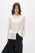 InWear Leonore Shirt Premium 100% Silk Kvinde Whisper White Langærmede...