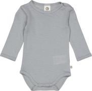 Müsli by Green Cotton Woolly Body Str 80 - Jasmin Blue Langærmede Bodi...