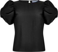 Minus Msbaya Short Sleeve Blouse Kvinde Black Kortærmede Bluser Str 34...