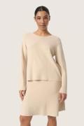 Soaked in Luxury Slindianna Pullover LS Kvinde Oatmeal Sweaters Loose ...