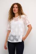 Culture Cuhenriette Olu SS Blouse Kvinde Spring Gardenia Kortærmede Bl...