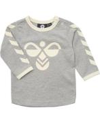 Hummel Hmlflipper Tshirt L/S Str 3 år / 98 cm - Grå Langærmede T-shirt...