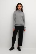 Kaffe Astrid Roll Neck Kvinde Grey Melange Kortærmede T-shirts Regular...