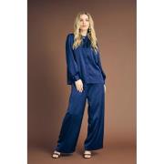 A-VIEW Birdie Pants Kvinde Blue Bukser Med Brede Ben Str 34 - hos Maga...