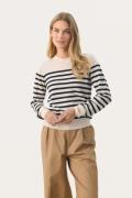 Part Two Jaylynpw PU Kvinde Night Skye Stripe Sweaters Relaxed Fit Str...