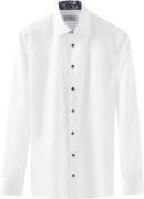 ETON Slim Fit White Floral Effect Signature Twill Shirt Mand Hvid Lang...