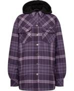 ROTATE Birger Christensen Flannel Oversized Shirt Kvinde Vintage Viole...