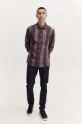 Blend Shirt Mand Spiced Apple Langærmede Skjorter Slim Fit Str L - hos...