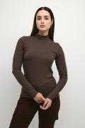 Kaffe Kadrew Turtleneck Tshirt Kvinde Java Langærmede T-shirts Str L -...