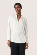 Soaked in Luxury Slparis Shirt LS Kvinde Whisper White Langærmede Skjo...