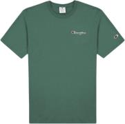 Champion Crewneck Tshirt Mand Green Kortærmede T-shirts Str L - Bomuld...