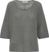 Fransa Fxreta Knit Blouse Kvinde Medium Grey Melange Sweaters Str S/M ...