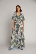 MUNTHE Vencer Silk Blend Dress Kvinde Dust Green Midi Kjoler Str 40 - ...