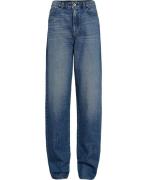 Emporio Armani Giacca Kvinde Blue Navy Straight Jeans Str 44 - hos Mag...