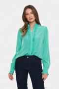 Saint Tropez Felinasz Shirt Kvinde Gumdrop Green Langærmede Bluser Reg...