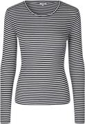 mbyM Mlilita Kvinde Black Sugar Stripe Langærmede T-shirts Str L - hos...