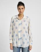 Lee Shirred Blouse Kvinde Multi Langærmede Bluser Str M - hos Magasin