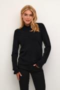 Cream Crvillea Knit Blouse Kvinde Pitch Black Sweaters Str L - hos Mag...