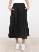 Neo Noir Yara Poplin Skirt Kvinde Black Maxi Nederdele Str 42 - hos Ma...