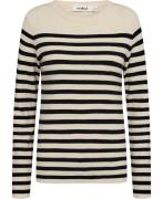 Soaked in Luxury Slpina Striped Tee LS Kvinde White With Black Stripe ...