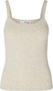 Selected Femme Slfcelica Anna Strap Tank TOP Noos Kvinde Oatmeal/mélan...