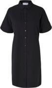 Selected Femme Slfblair 2/4 Short Shirt Dress D2 Kvinde Sort Korte Kjo...