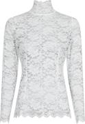 Neo Noir Liza Laceflower Blouse Kvinde White Langærmede Bluser Str 40 ...